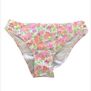 Ninety-Nine pastel roses bikini swim bottoms size XS NEW
